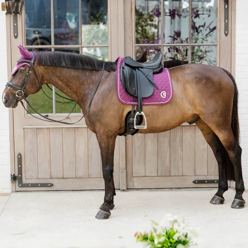 Kentucky Onion Quilt 3D Logo Dressage Saddlepad Full - Purple-3