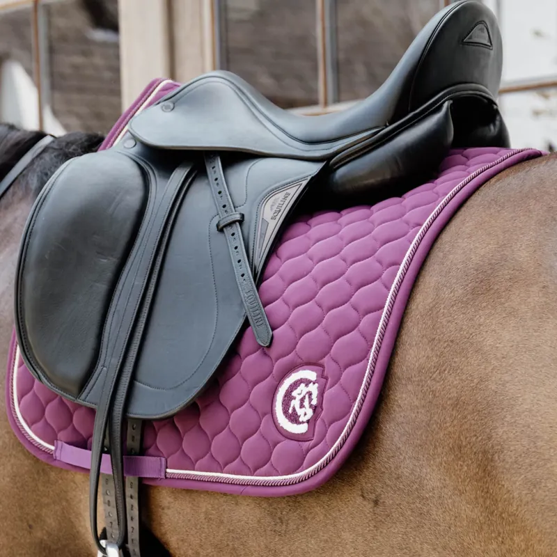 Kentucky Onion Quilt 3D Logo Dressage Saddlepad Full - Purple-1