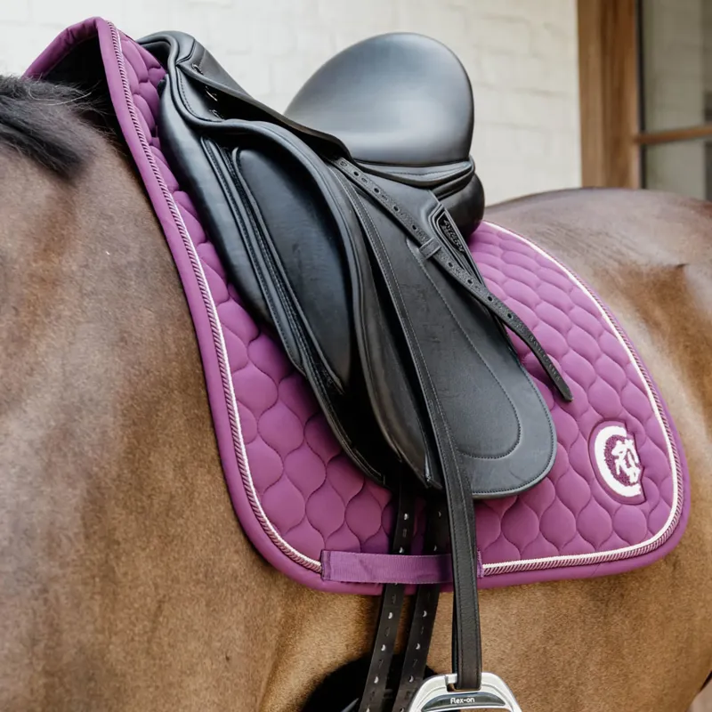 Kentucky Onion Quilt 3D Logo Dressage Saddlepad Full - Purple-2