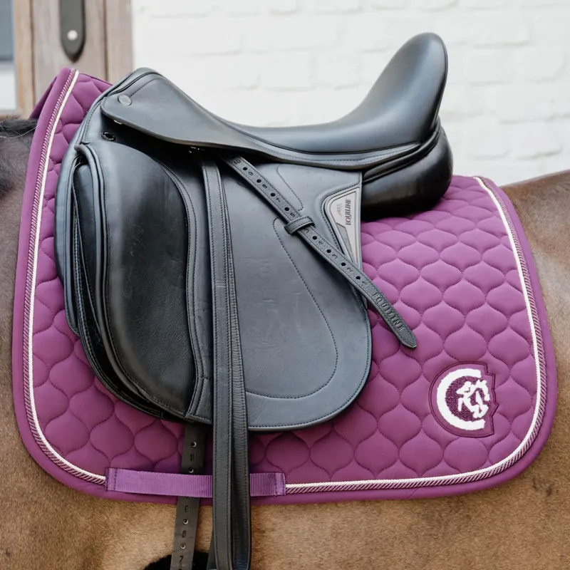 Kentucky Onion Quilt 3D Logo Dressage Saddlepad Full - Purple