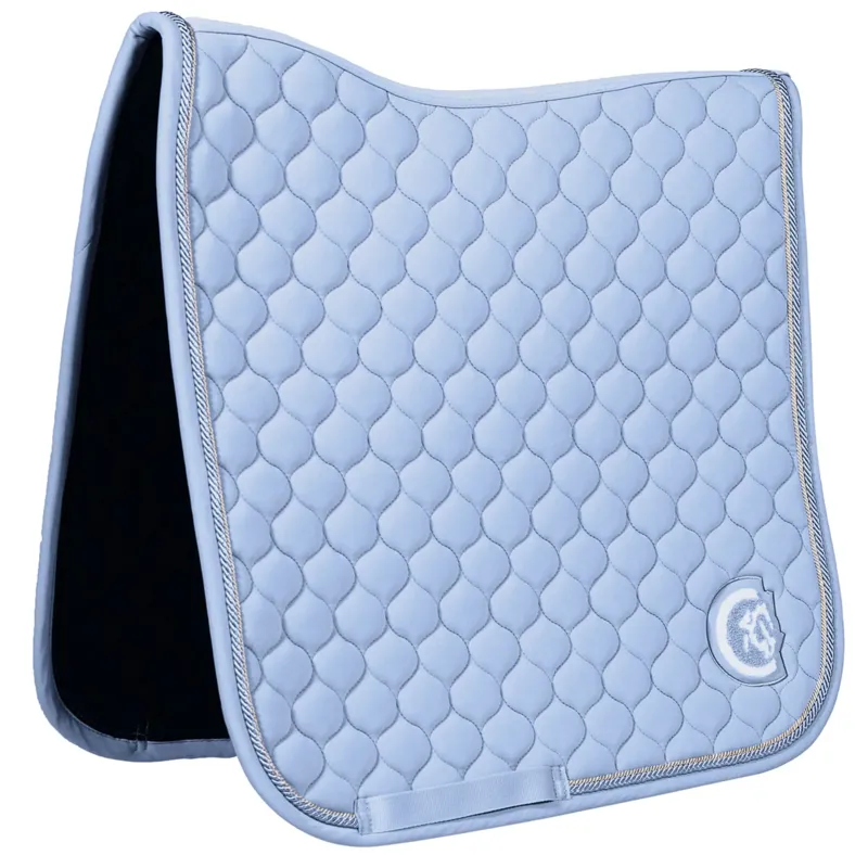 Kentucky Onion Quilt 3D Logo Dressage Saddlepad Full - Light Blue