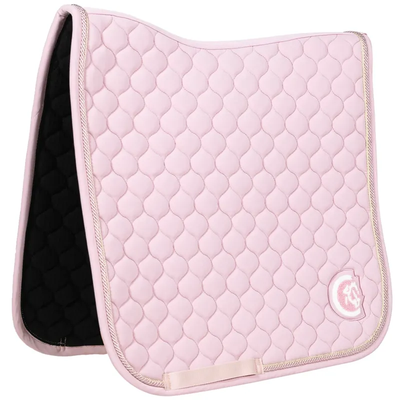 Kentucky Onion Quilt 3D Logo Dressage Saddlepad Full - Light Rose