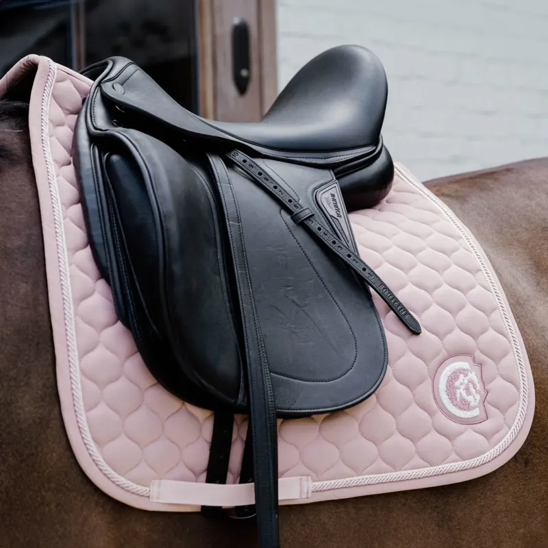 Kentucky Onion Quilt 3D Logo Dressage Saddlepad Full - Old Rose-1