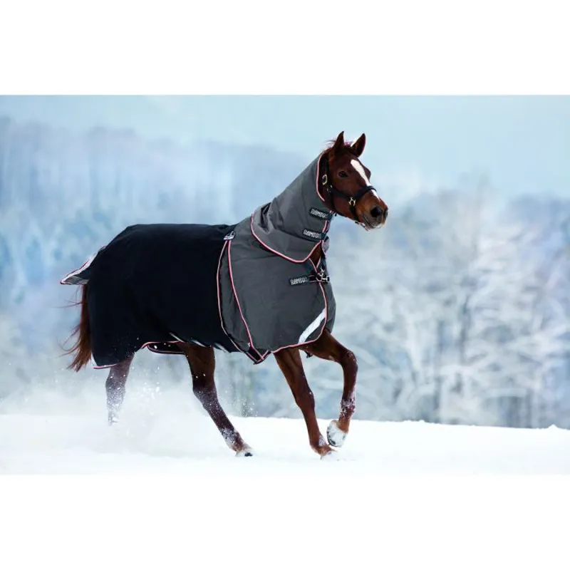 Horseware Rambo Optimo Hood 0g - Black/Orange/Black