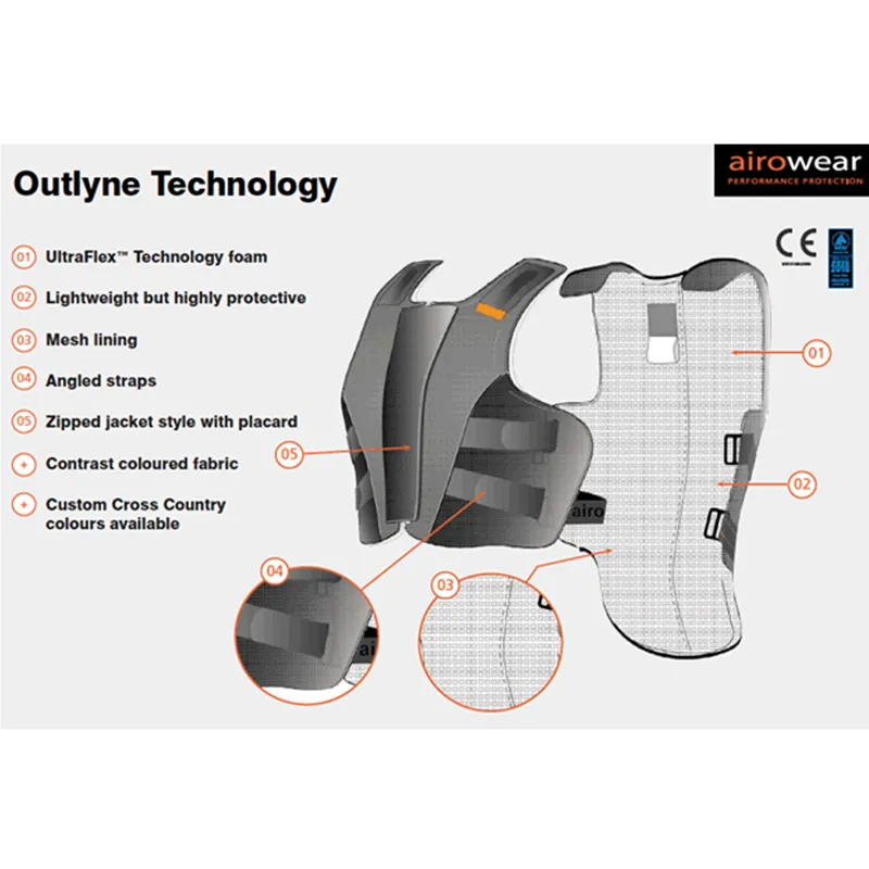 Airowear Ladies Outlyne Body Protector - Black/Graphite-2