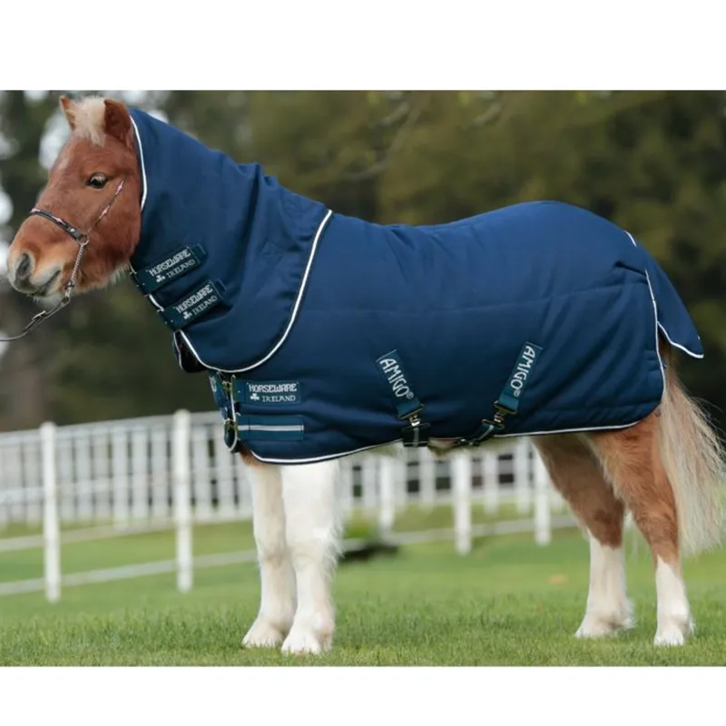 Horseware Amigo Petite Plus Mediumweight Stable Rug - Navy/Silver