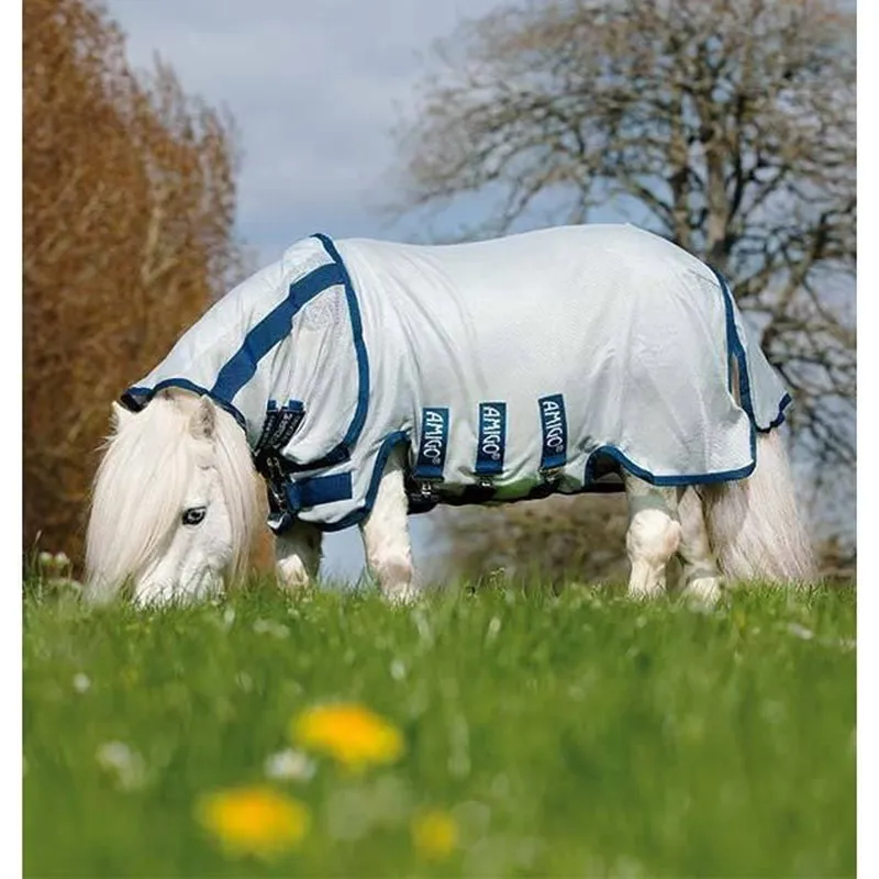 Horseware Amigo Petite Bug Rug - Silver/Navy