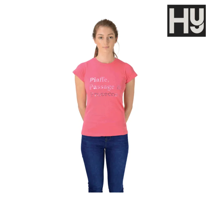 HyFASHION Piaffe Passage And Prosecco T-Shirt - Coral Pink/Rose Gold