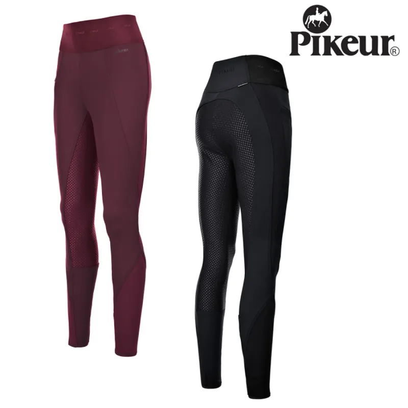 Pikeur Indy Grip Athleisure Riding Tights - Bordeaux-3