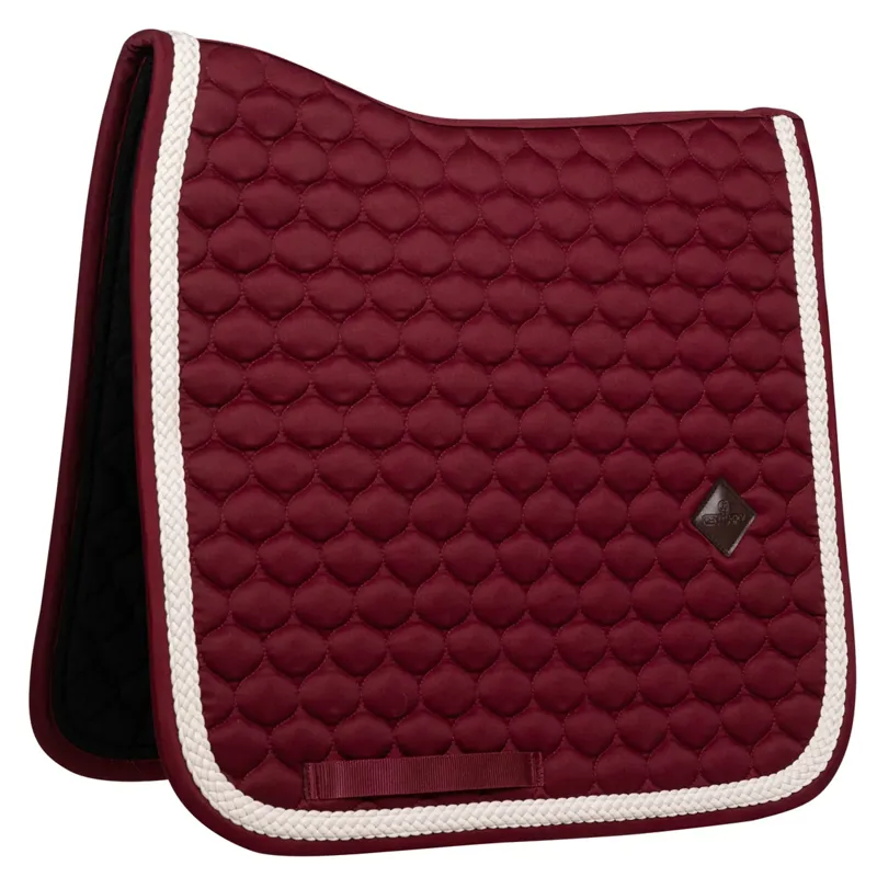 Kentucky Dressage Saddlepad with Plaited Cord Full - Bordeaux-2