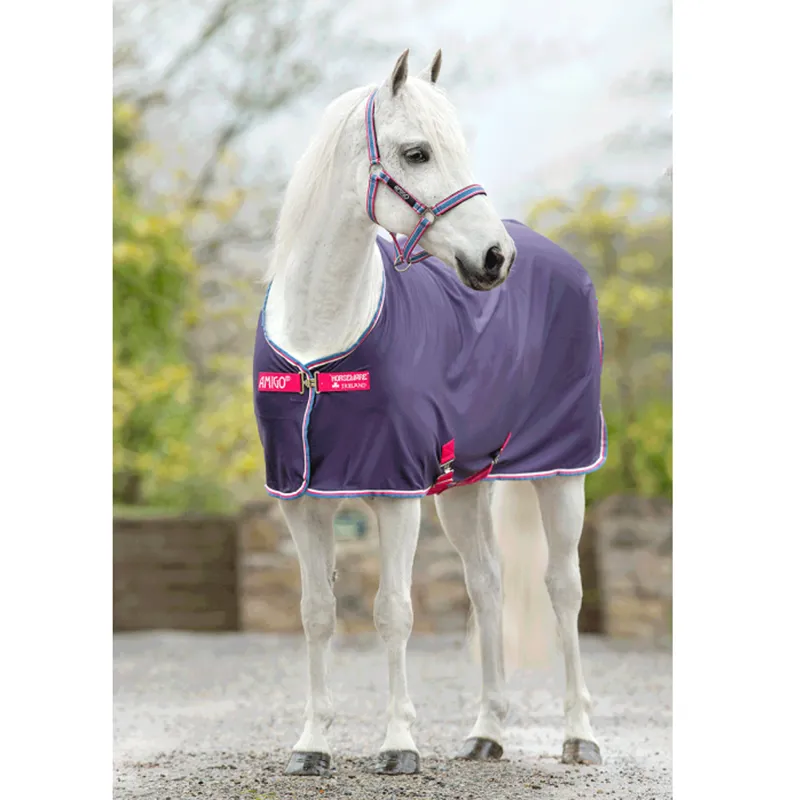 Horseware Amigo Pony Jersey Cooler- Grape/Pink/White/Blue