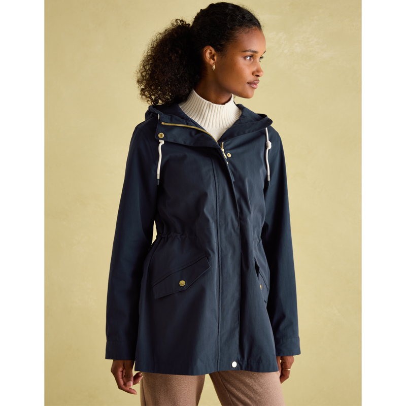 Joules Ladies Portwell Waterproof Raincoat - Navy-1