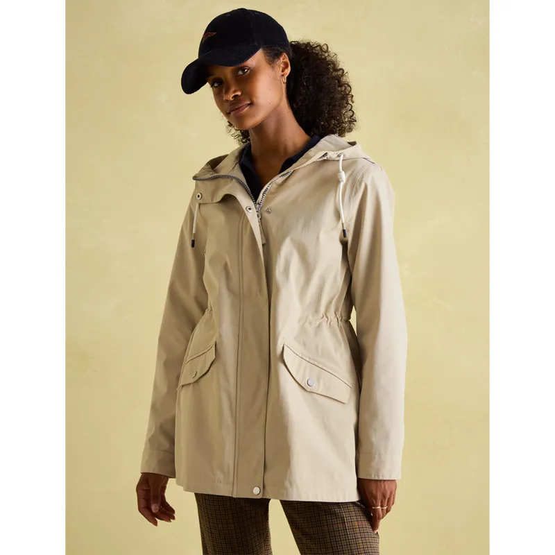 Joules Ladies Portwell Waterproof Raincoat - Neutral-1