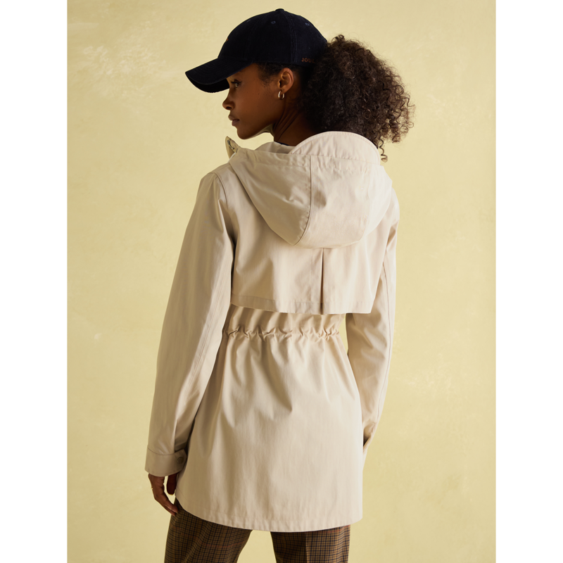 Joules Ladies Portwell Waterproof Raincoat - Neutral-3