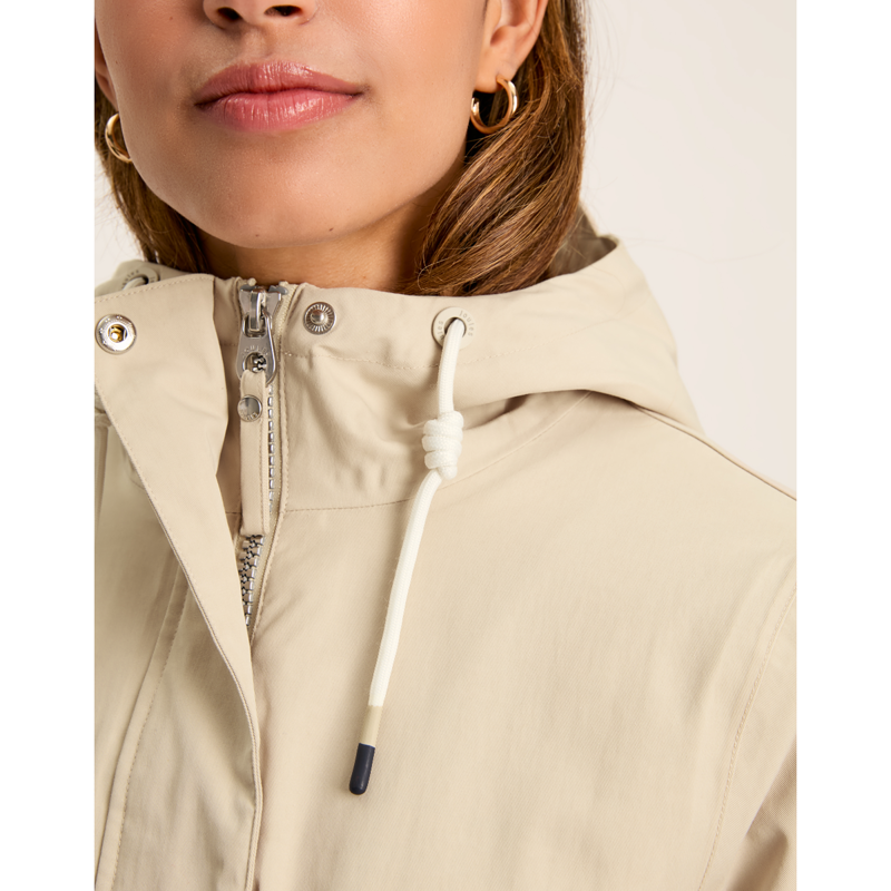 Joules Ladies Portwell Waterproof Raincoat - Neutral-5