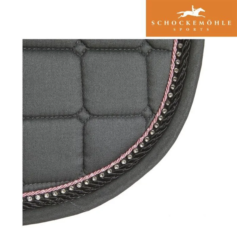Schockemohle Power Pad D Style Short Strap Saddlepad - Asphalt-1