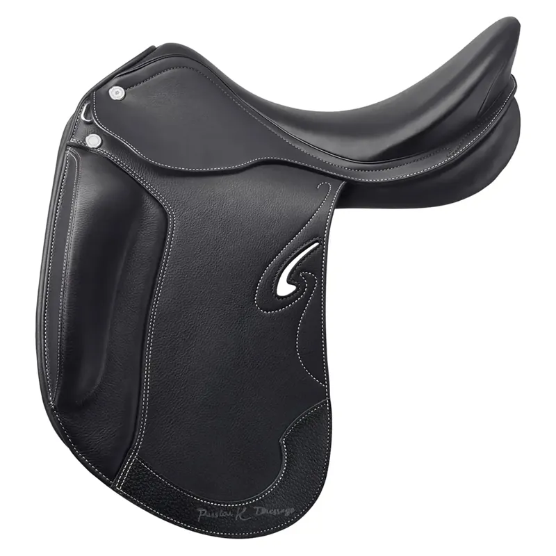 Prestige Passion K Dressage Monoflap - Black/White Stitching - 17 inch 34
