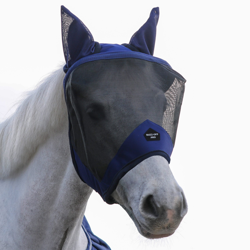 Bucas Buzz-Off Pro Fly Mask - Navy/Black-3