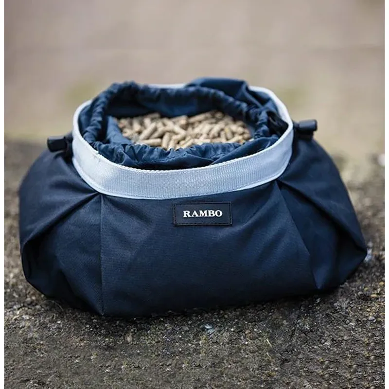 Horseware Rambo Horse Feed Bowl - Navy/Silver