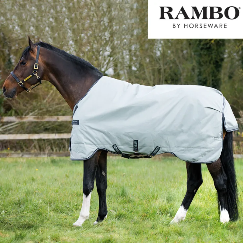 Horseware Rambo Original Lite Turnout with Leg Arches - Grey/Navy and Grey