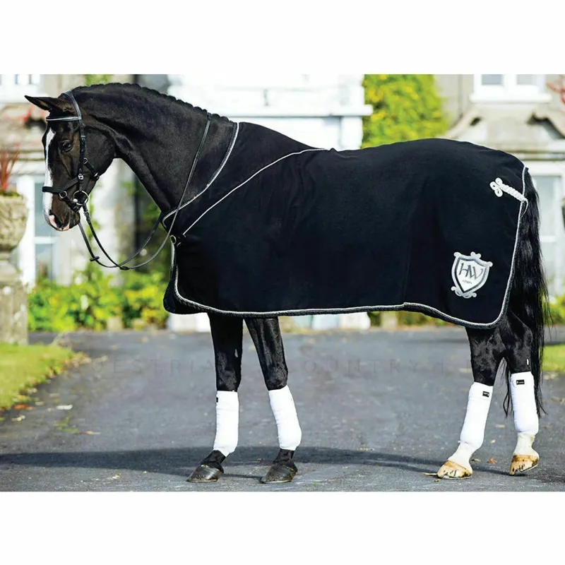 Horseware Rambo Diamante Show Rug - Black/Black/Diamante