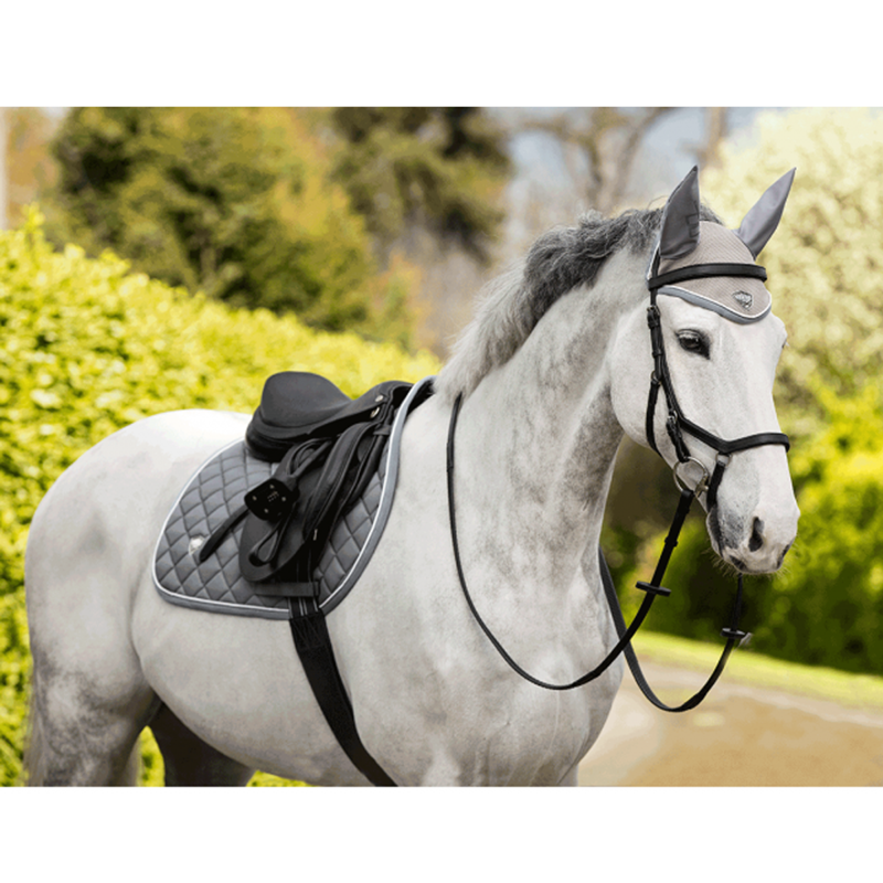 Rambo Showjumping Saddlepad - China Blue/Char/White-1