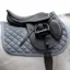 Rambo Showjumping Saddlepad - China Blue/Char/White