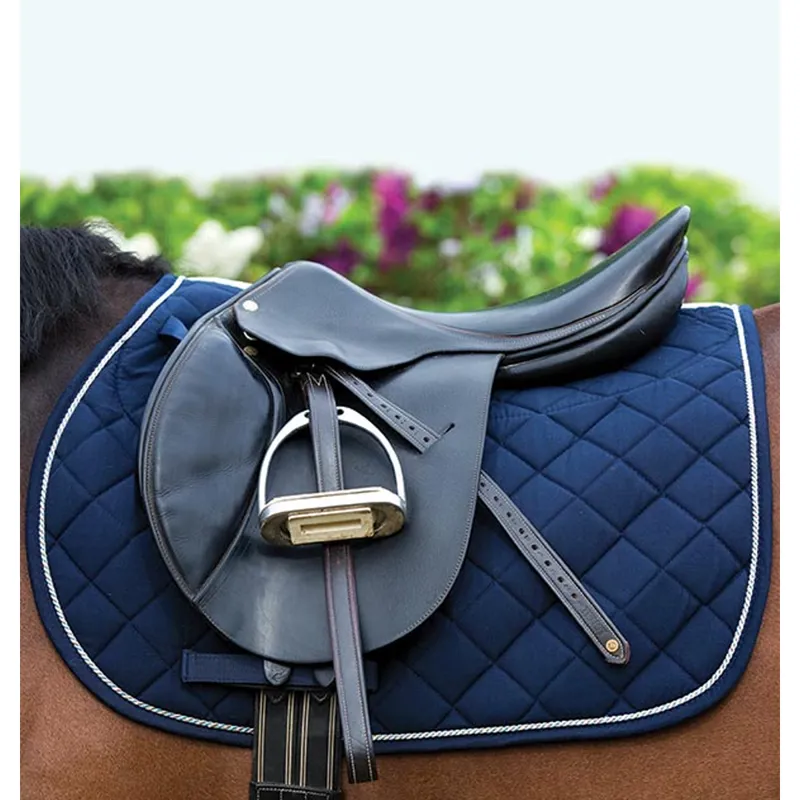 Horseware Rambo Everyday Showjumping Saddlepad - Navy/Beige/BBlue/Navy
