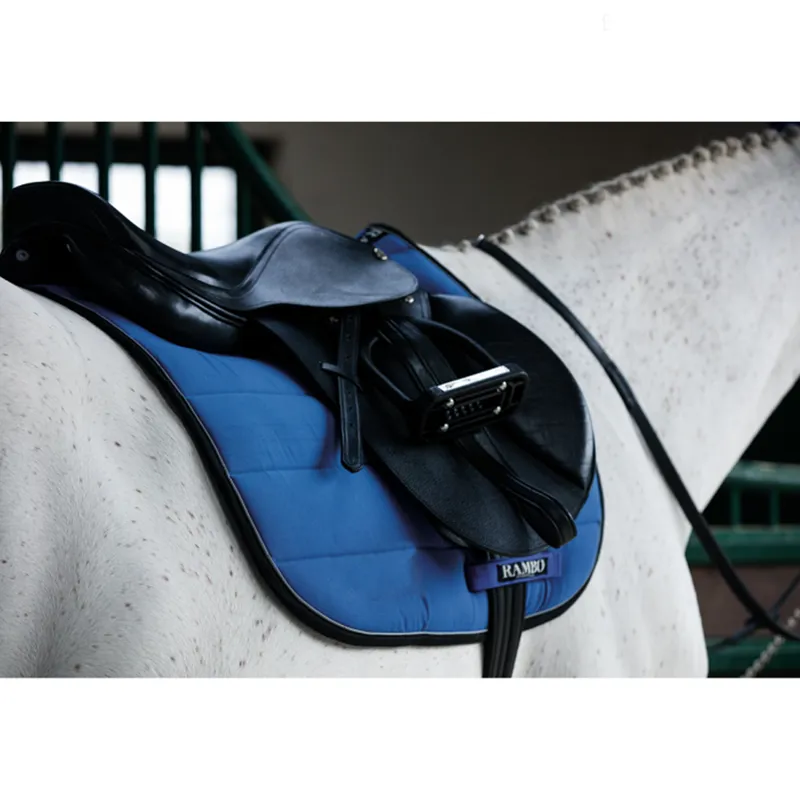 Horseware Rambo Showjumping Saddlepad - Royal Blue/Silver/Black