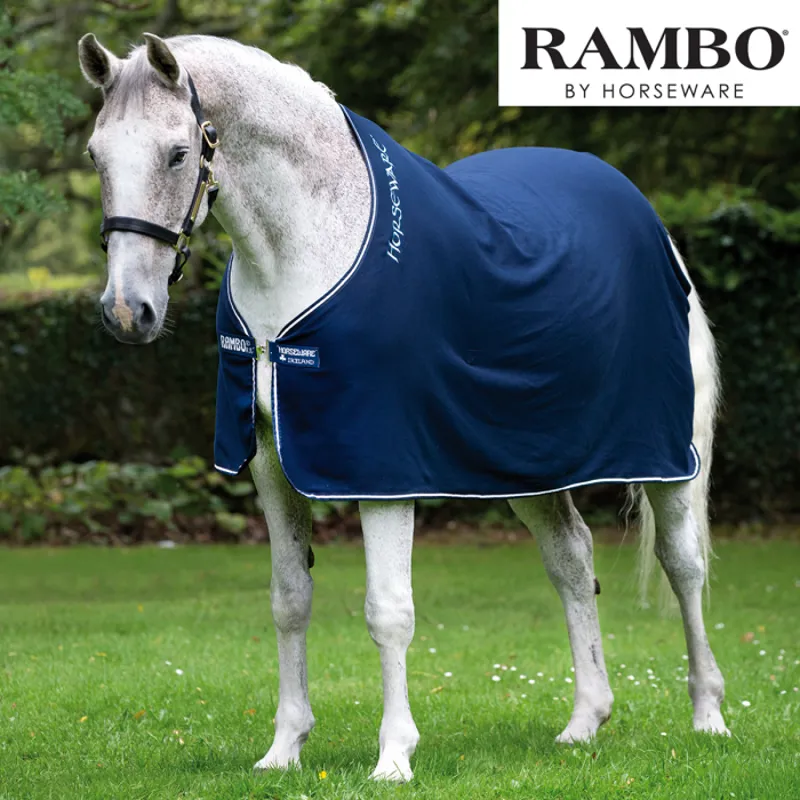 Horseware Rambo Cotton Cooler Rug - Navy/Navy