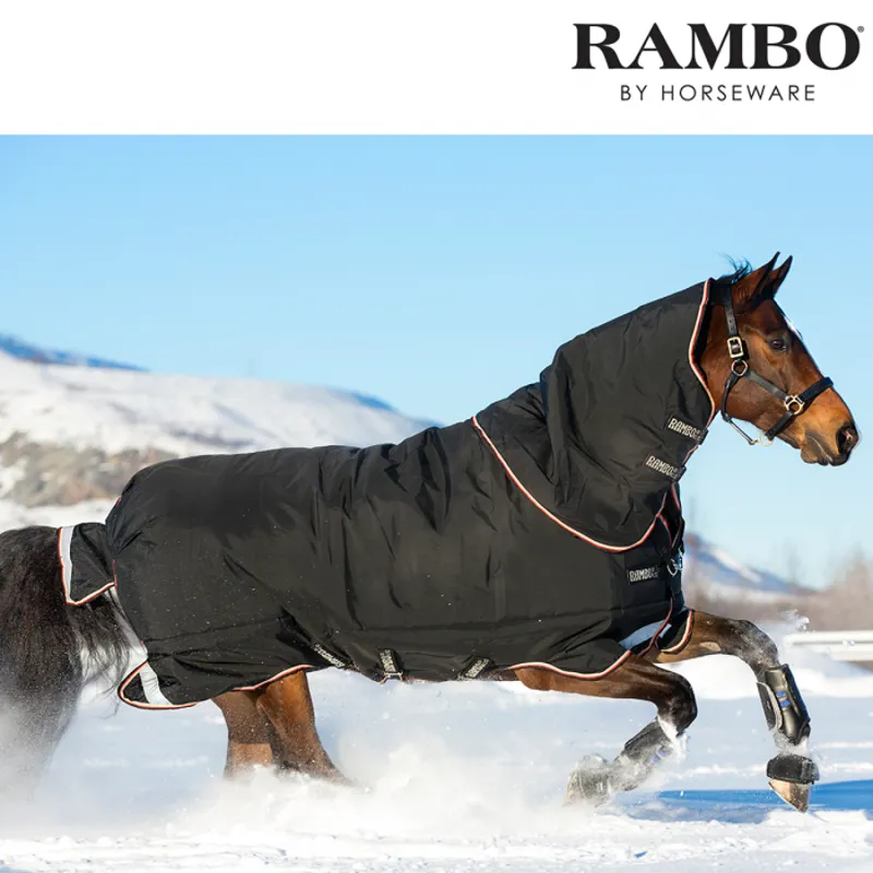 Horseware Rambo Supreme Heavyweight Turnout Rug 420g - Black/Gold-1