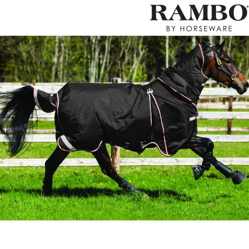 Horseware Rambo Optimo Turnout Rug - Hood and 400g Liner Included-1