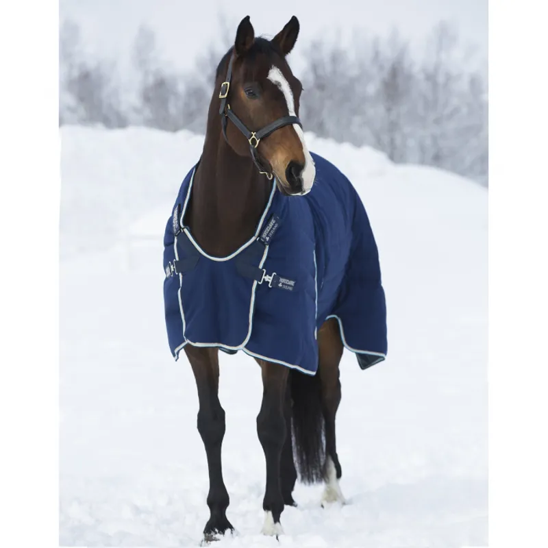 Horseware Rambo Optimo Heavyweight Stable Rug 400g -  Navy/Beige/BBlue/Navy