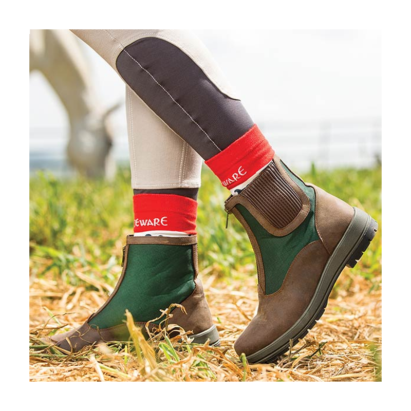 Horseware Rambo Original Short Turnout Boots - Brown/Green-1