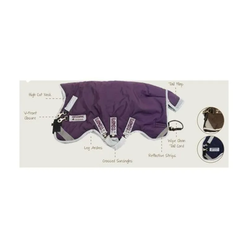 Horseware Rambo Wug Heavyweight Turnout Rug 400g - Dark Purple-2