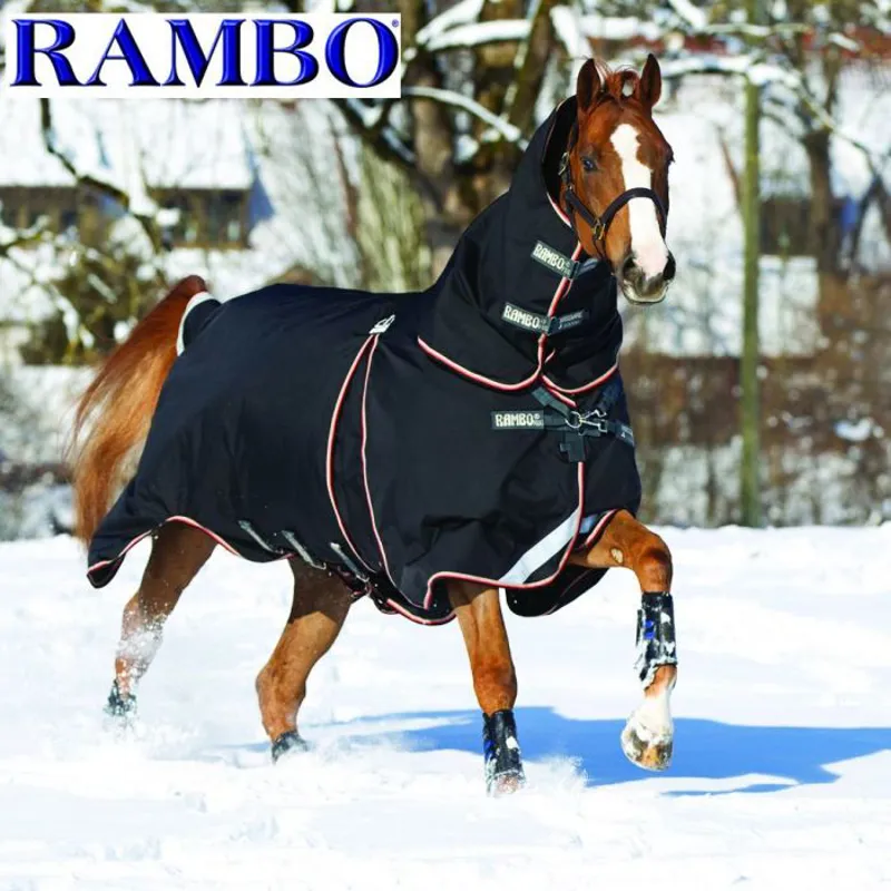 Horseware Rambo Optimo Turnout Rug - Hood and 400g Liner Included-6