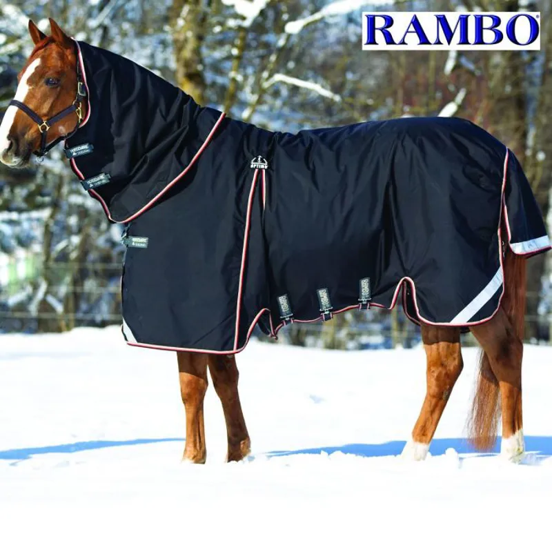 Horseware Rambo Optimo Turnout Rug - Hood and 400g Liner Included-2