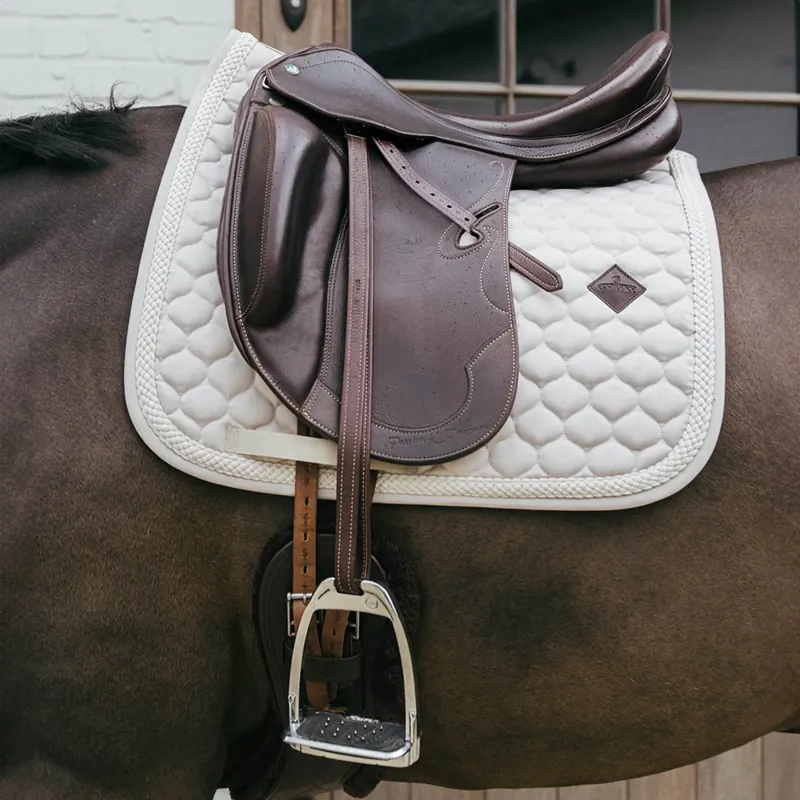 Kentucky Dressage Saddlepad with Plaited Cord Full - Beige