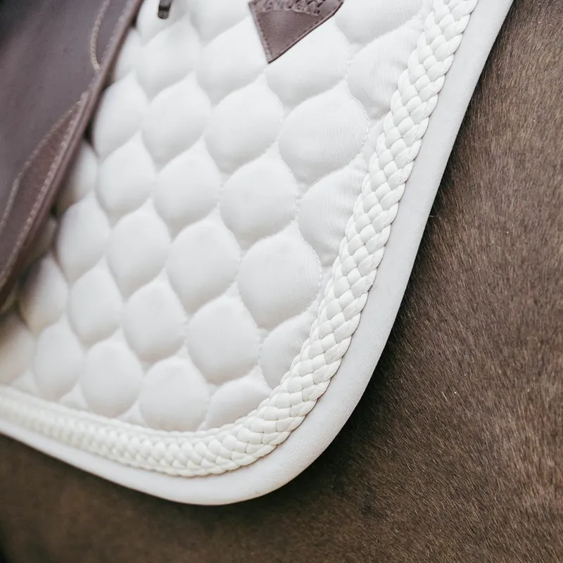 Kentucky Dressage Saddlepad with Plaited Cord Full - Beige-3