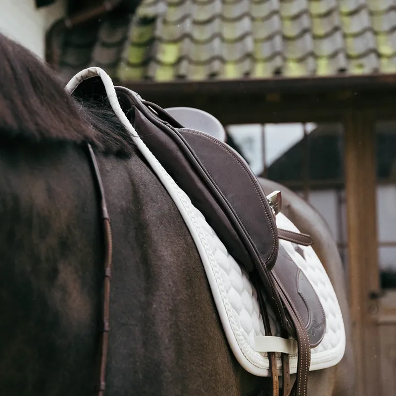 Kentucky Dressage Saddlepad with Plaited Cord Full - Beige-2