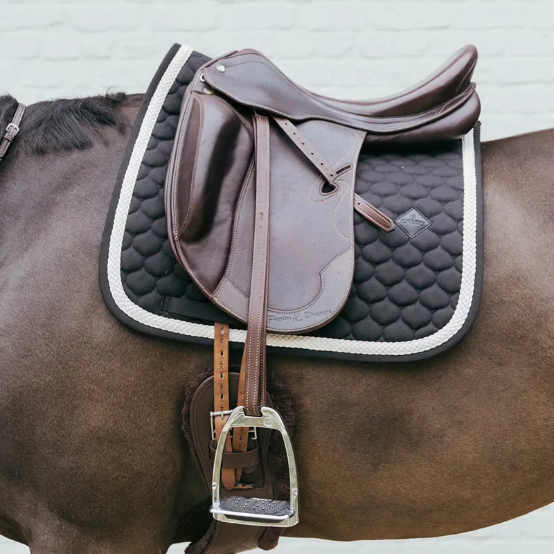 Kentucky Dressage Saddlepad with Plaited Cord Full - Black