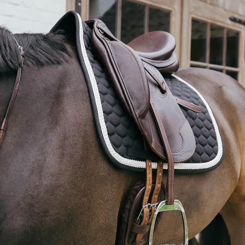 Kentucky Dressage Saddlepad with Plaited Cord Full - Black-1