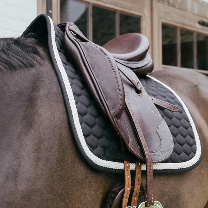Kentucky Dressage Saddlepad with Plaited Cord Full - Black-2