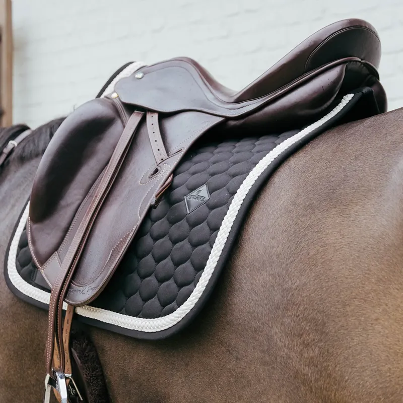 Kentucky Dressage Saddlepad with Plaited Cord Full - Black-3