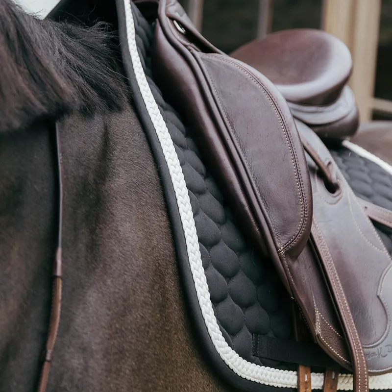 Kentucky Dressage Saddlepad with Plaited Cord Full - Black-4