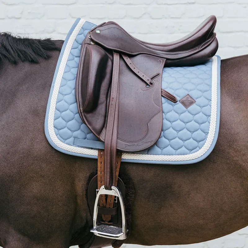 Kentucky Dressage Saddlepad with Plaited Cord Full - Light Blue