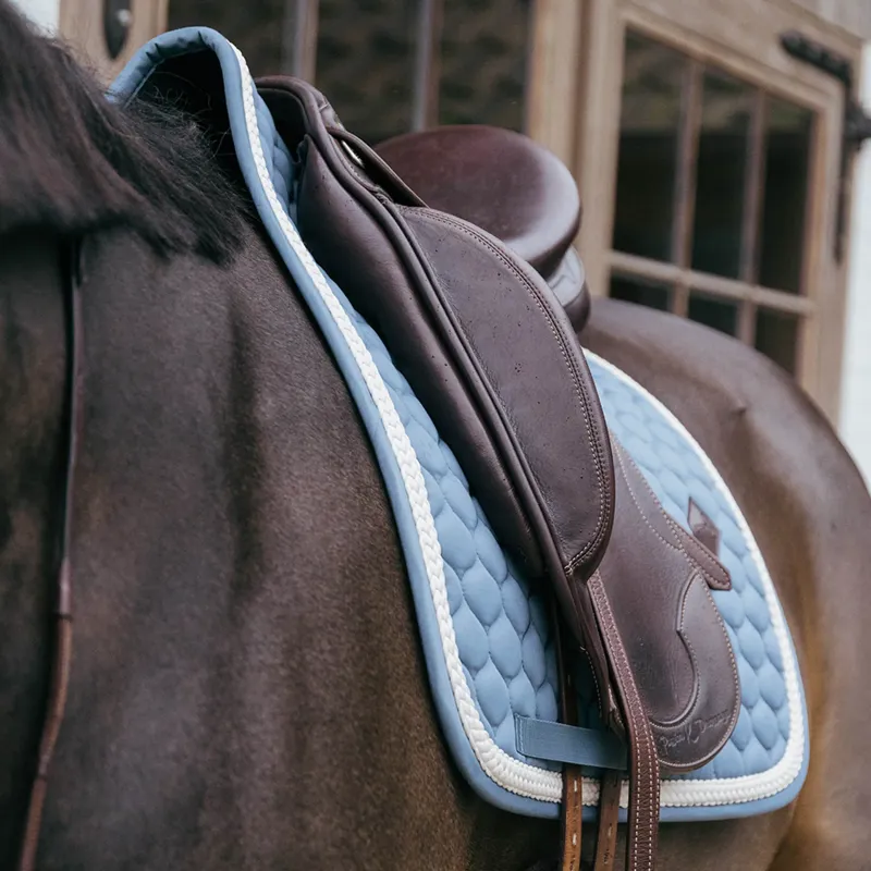 Kentucky Dressage Saddlepad with Plaited Cord Full - Light Blue-1