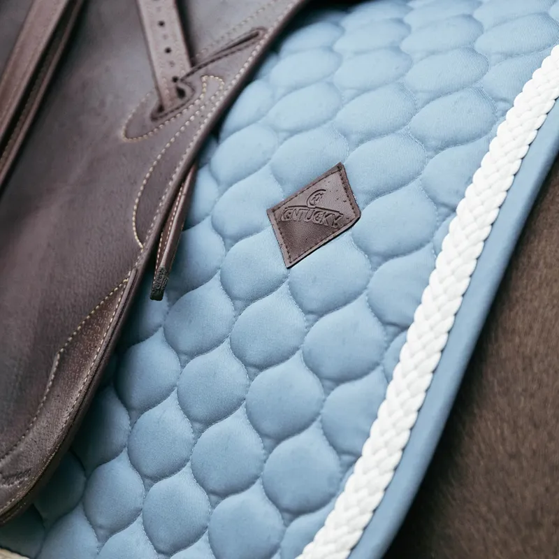 Kentucky Dressage Saddlepad with Plaited Cord Full - Light Blue-4