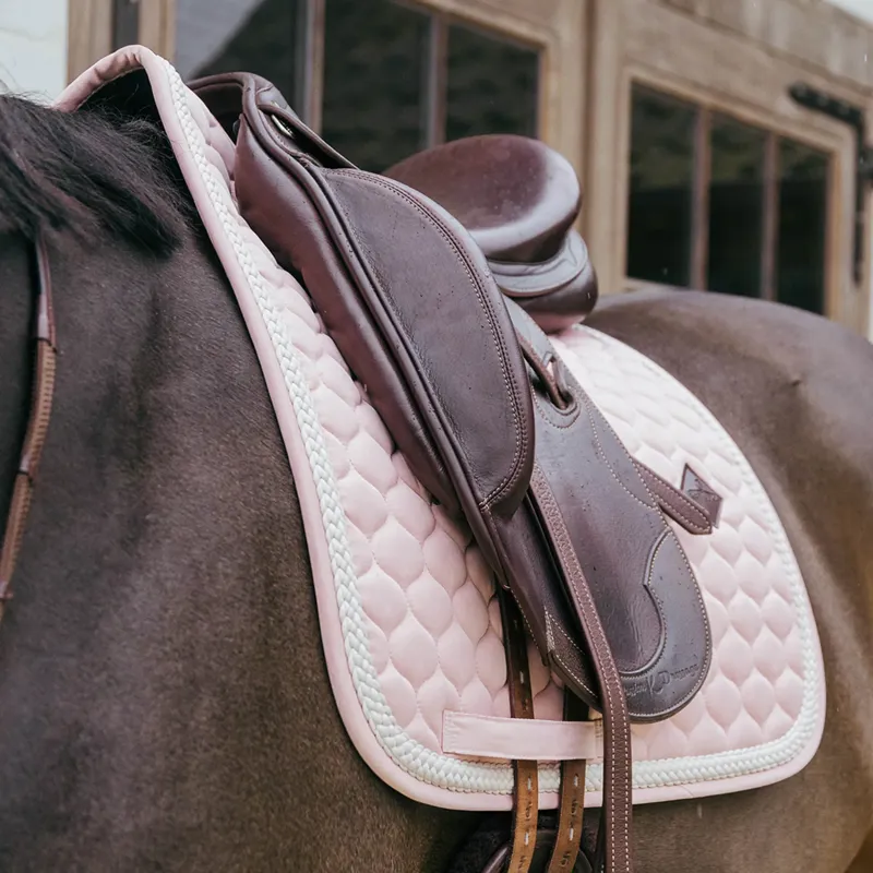 Kentucky Dressage Saddlepad with Plaited Cord Full - Light Rose-1