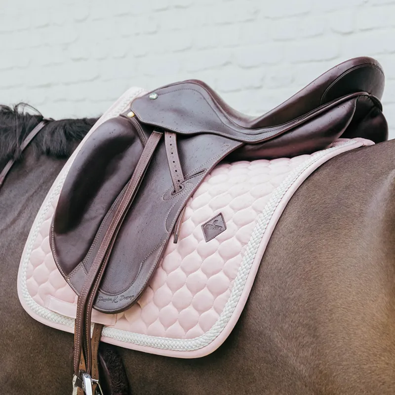 Kentucky Dressage Saddlepad with Plaited Cord Full - Light Rose-2